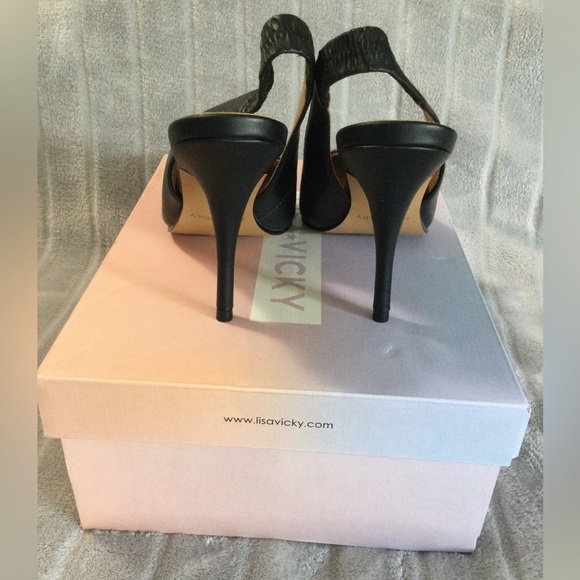 Lisa Vicky Piper Pointed Toe Slingback Pumps Size 6.5 - Picture 4 of 11